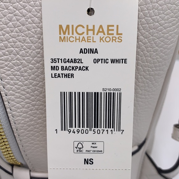MICHAEL KORS ADINA MEDIUM BACKPACK OPTIC WHITE COLOR - Picture 16 of 16